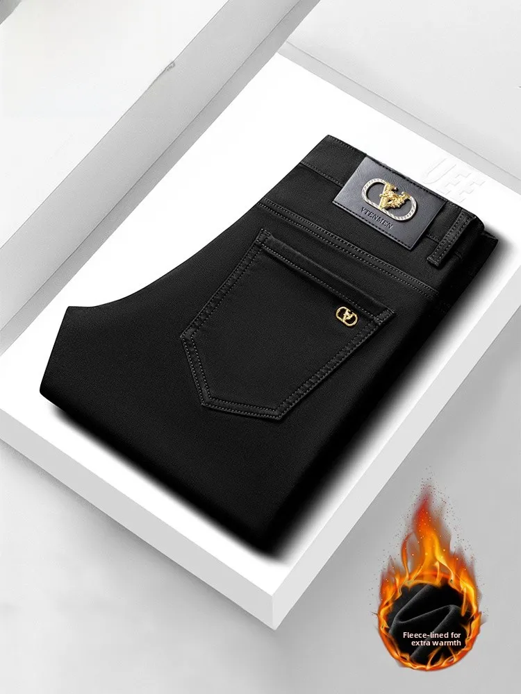 

TUCANO Men's Slim Fit Straight Leg Jeans Fashionable Business Casual Cotton Stretch Denim Winter Wear mid Waist Zipper Closure