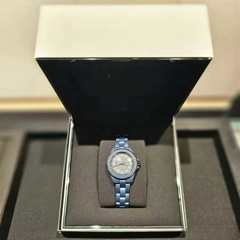 Couple watch blue matte precision ceramic Internet celebrity watch for men and women