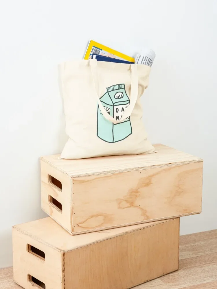 نباتي حليب الشوفان حمل حقيبة المتسوق حقيبة قماش حقيبة شخصية حمل الحقائب المخصصة #4