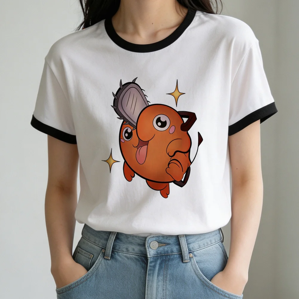 Chainsaw Man tshirt women scene  emo cheap Psychedelic manga shirt funny kawaii party japan scene