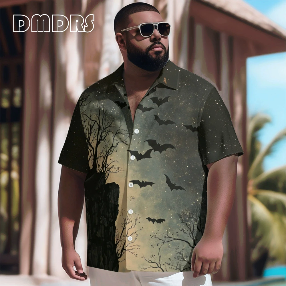 

Gothic Halloween Shirt for Men, Plus Size S-9XL Printed Short Sleeves Tees Summer Sea Beach Holiday Casual Wear for Men