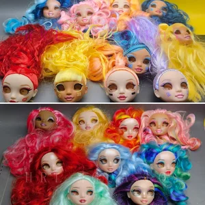 رأس دمية قوس قزح للفتيات ، عديمة العين والعيون ، أصلية ، أخت كبيرة ، أنماط مختلفة لتختار ، ألعاب هدايا DIY أفضل 10 مبيعات لدمى الرأس الكبير - رقم 7