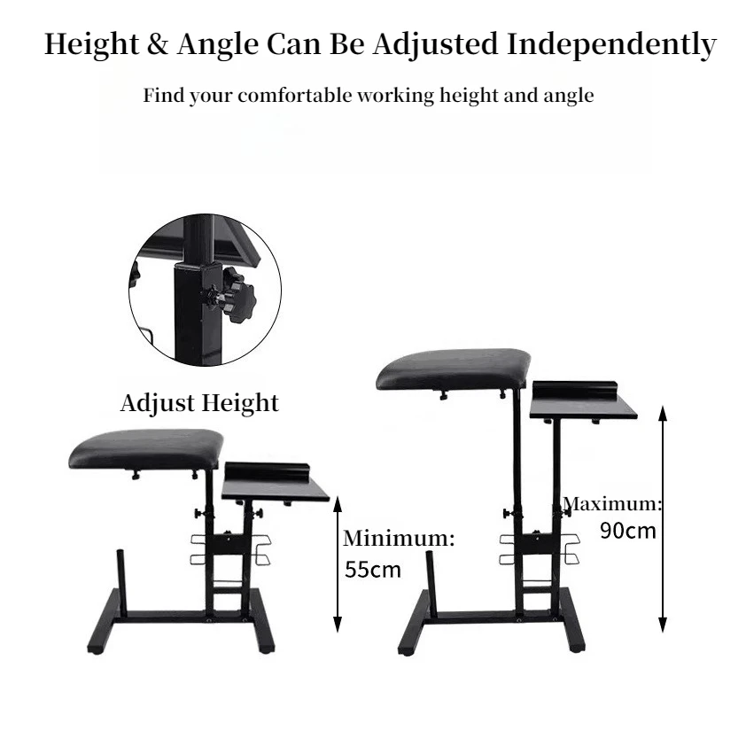 Tattoo Arm Rest Workstation, Upgraded Base Stable Placement Adjustable Height Angle Tattoo Arm Support Tattoo Studio Equipment