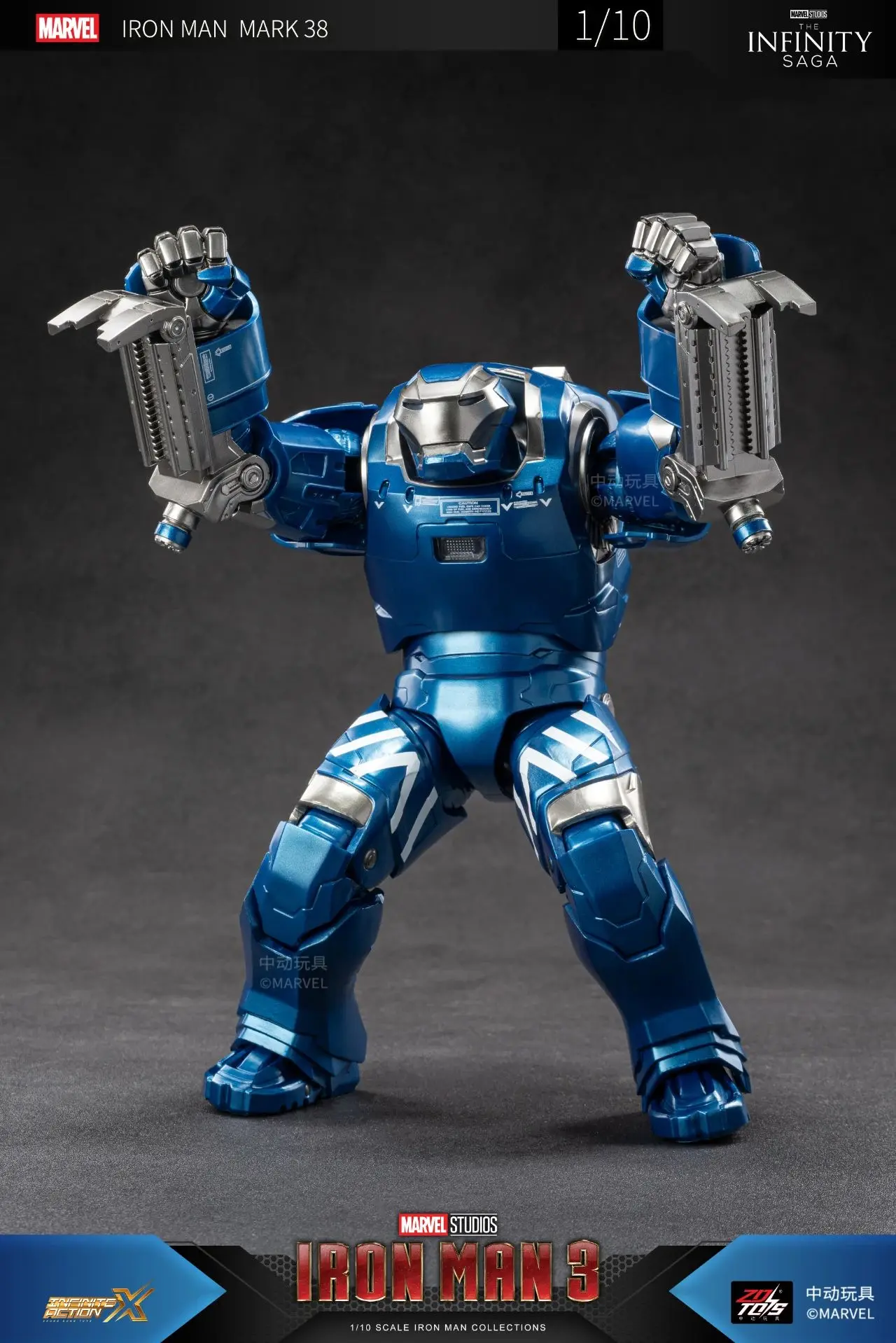 ZD brinquedos marvel vingadores homem de ferro mk38 Igor mk37 martelo mk12 kingarts mk40 espingarda figura ação coleções presente