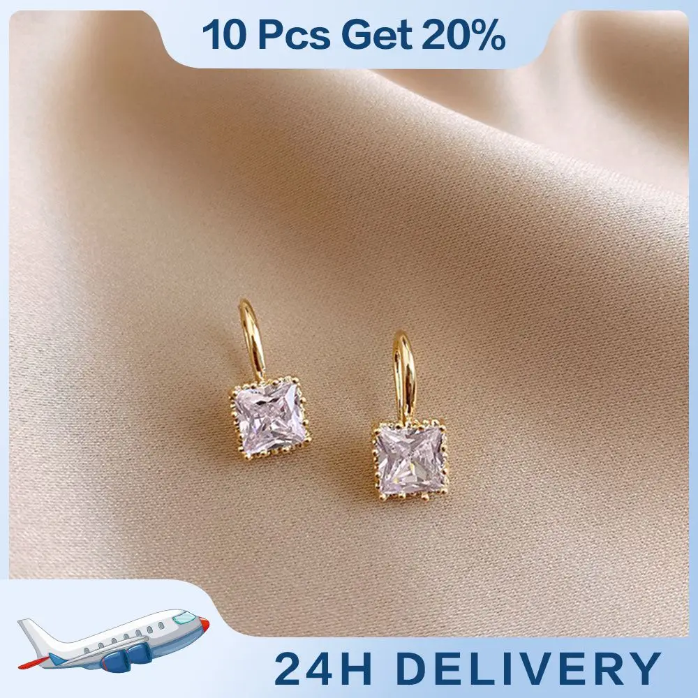 Earrings Suitable For Any Occasion Zircon Fashion Jewelry The Hottest Jewelry Simple Design Earrings Square Stud Earrings Blocks