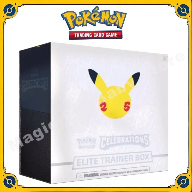 Original Genuine Pokemon Trading PTCG Card US Version 25 Anniversary Cards Celebrations Elite Trainer ETB Gift Box Child Gift