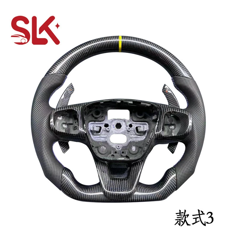 For Ford Focus (New Model) Carbon Fiber Steering Wheel Modification