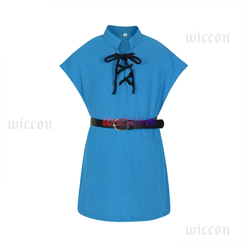 ボーイズキッズ中世パンクコスプレシャツヴィンテージルネッサンス海賊バイキング騎士衣装北欧チュニック包帯 Tシャツベルトなし