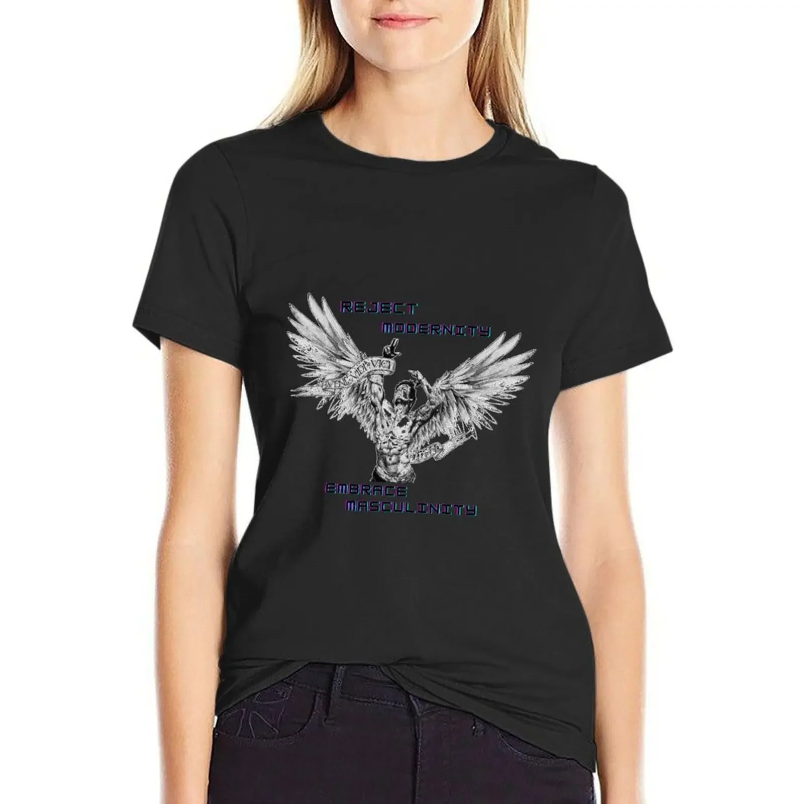 

Футболка Reject Modernity Embrace Masculinity, женская одежда, новое издание, винтажные футболки для женщин