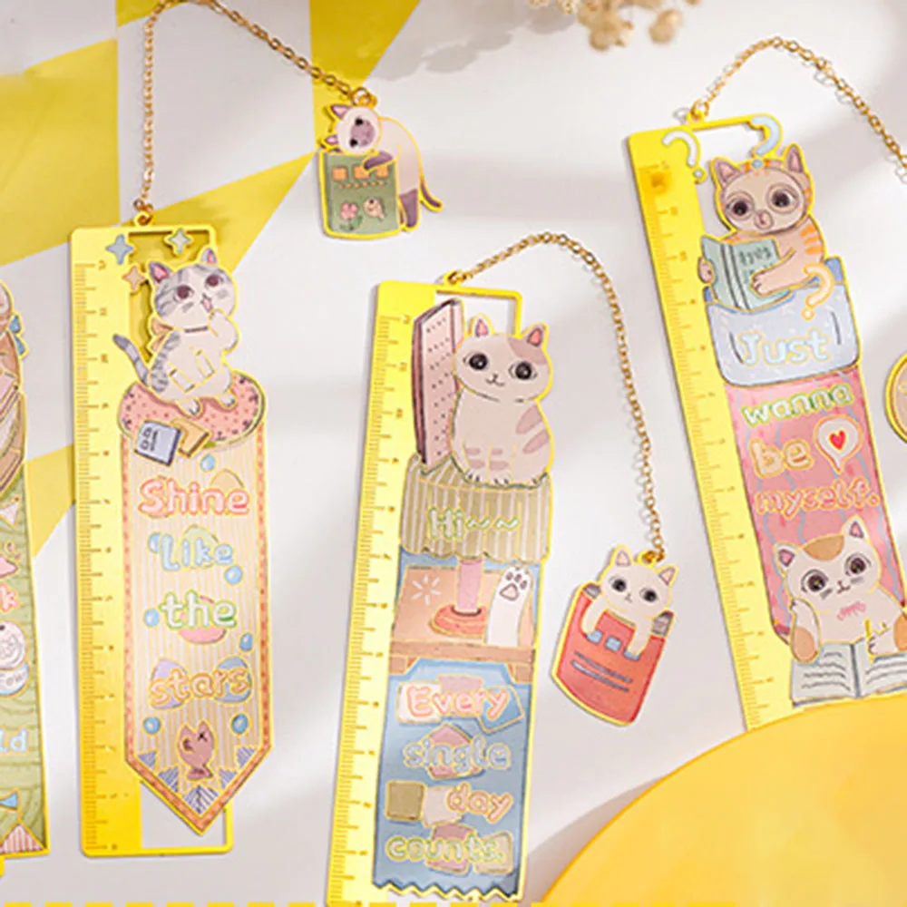 Kawaii Cartoon Metal Paper Bookmark Stationery Bookmarks Book Holder Message Card Promotional Gift Stationery