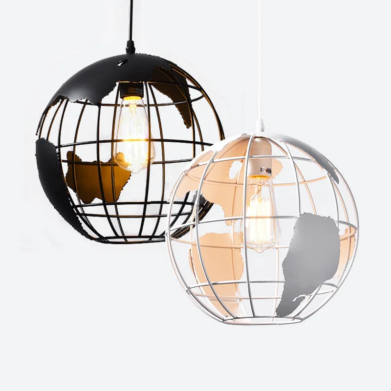 

Промышленный подвесной светильник, светодиодный регулируемый подвесной абажур для дома, кухни, подвесной светильник с металлической клеткой для островной столовой