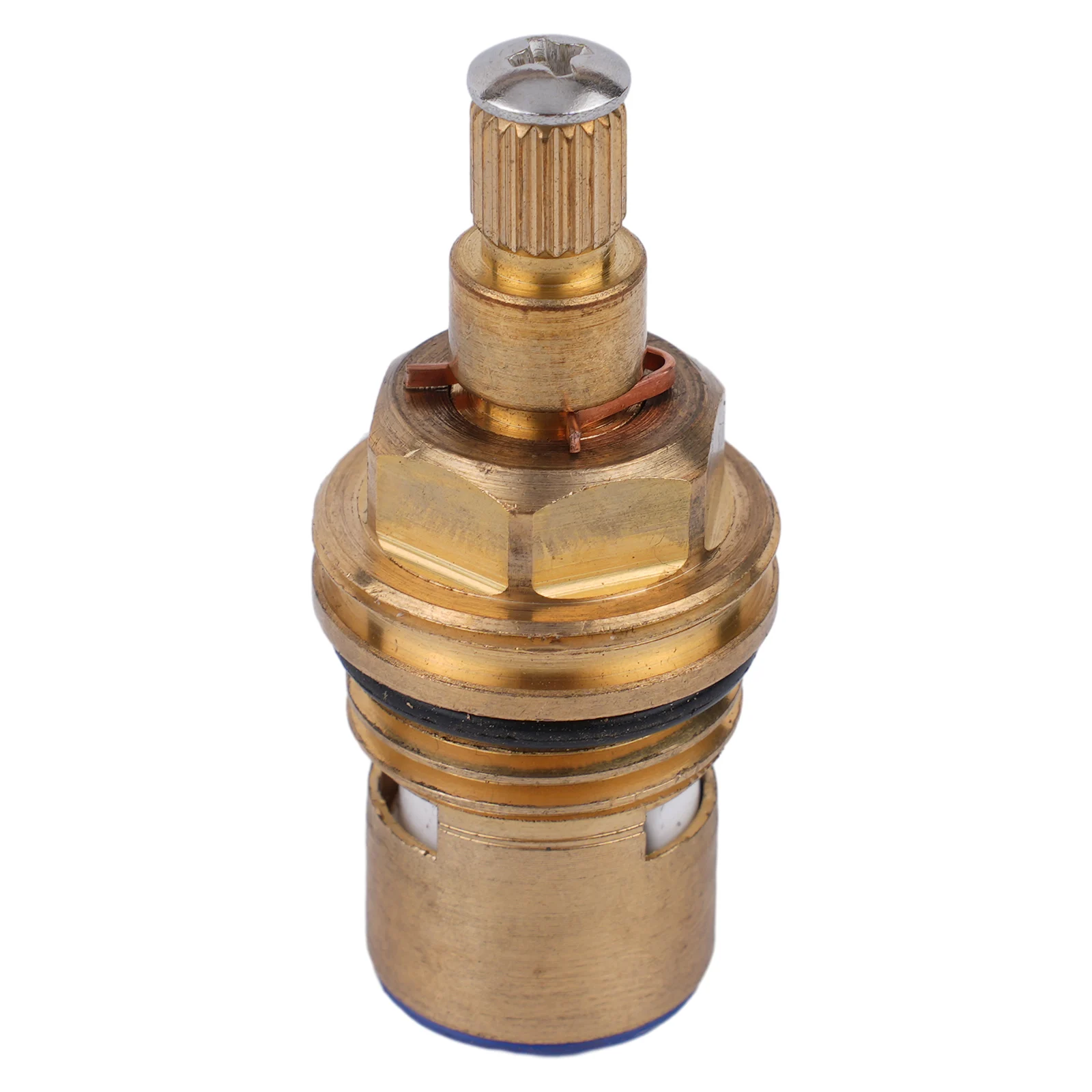 Brass Ceramic Faucet Spool Replacement Tap Cartridge Valve Ceramic Disc Gland Quarter Turn 20 Teeth 1/2inch Ceramic Accessory