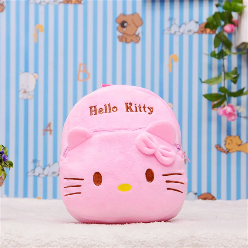 Sanrio Kit Cat Anime Children Plush Toys Backpack Mouse Hello Kitty TOTORO Cartoon Kawaii Kindergarten Schoolbag Baby Kawaii Bag