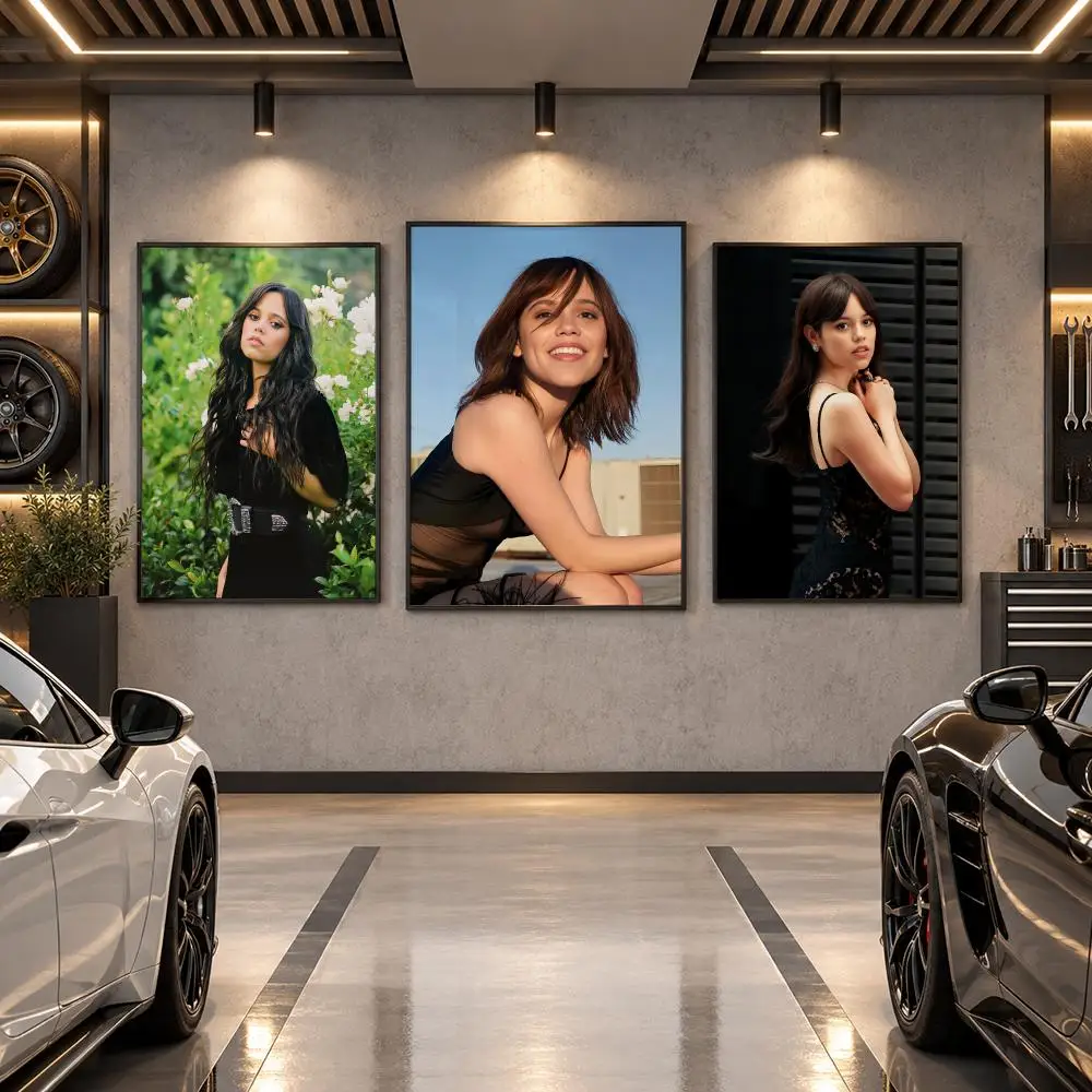 Actor J-Jenna Ortega Poster Wall Art Sticker For Living Room Bedroom Bar Home Decor Mural Painting Decoration