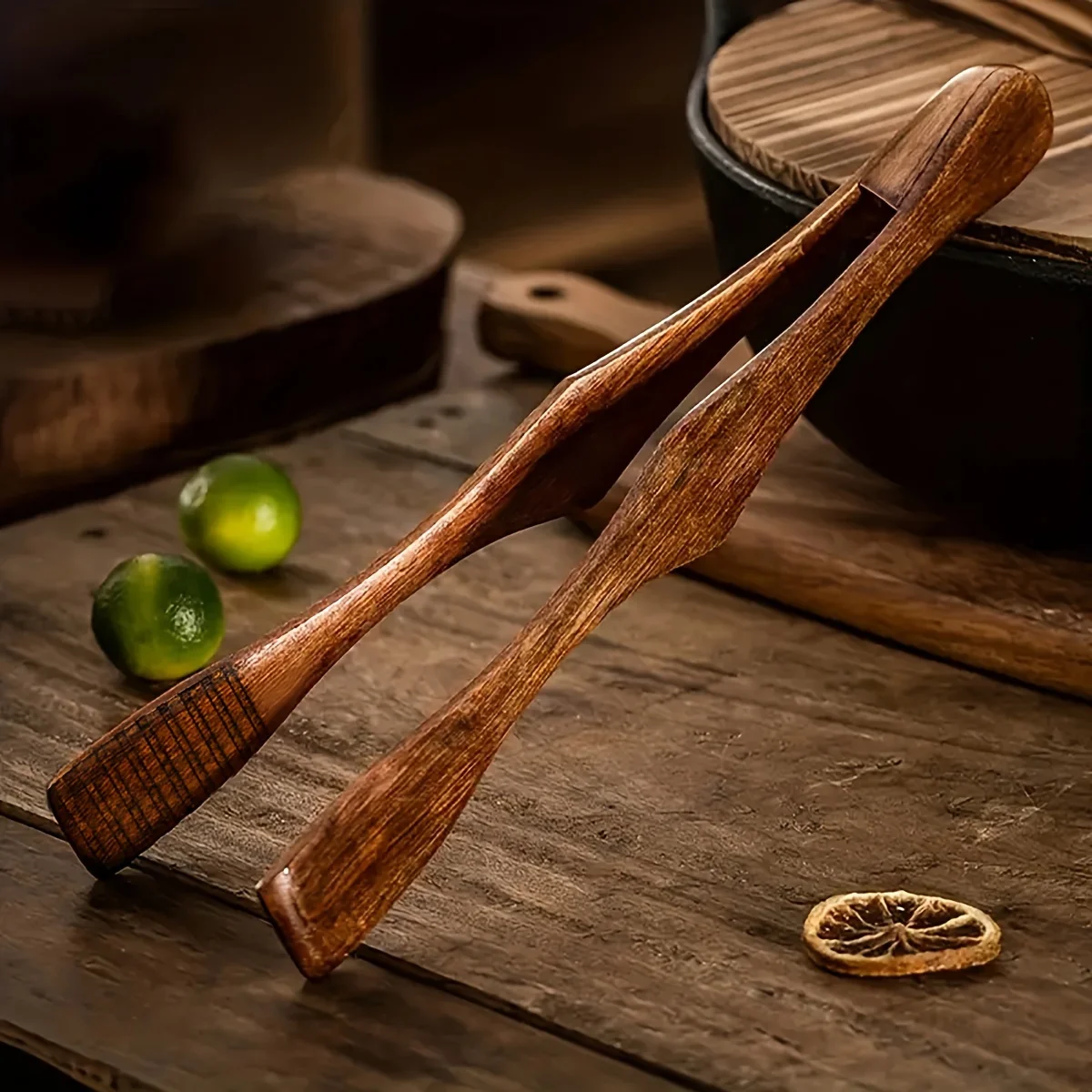 ملقط خشبي مقاومة درجات الحرارة العالية كيس شاي مقاطع شريحة لحم الفاكهة الخبز أداة الطبخ التعامل مع شواء محمصة لحم الخنزير المقدد السكر الجليد تونغ