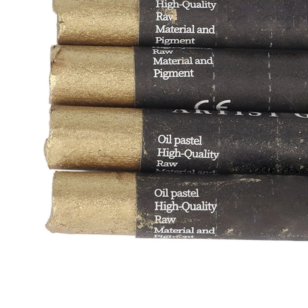 6PCS 2.67×0.43 in Solid Tone Oil Pastel Oil Based Formula Rich Pigment Laydown Rich Hue Pastel Set Smooth Layering Soft Textured