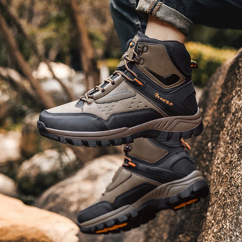 XIANGGUAN 2025 جديد حذاء للسير مسافات طويلة الرجال الرياضة التكتيكية أحذية الرجال مقاومة للاهتراء التخييم أحذية رياضية الرجال مقاوم للماء أحذية مشي الرجال