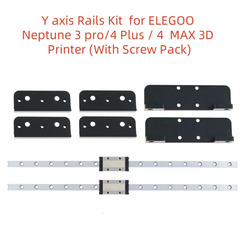 Funssor ELEGOO Neptune/3 pro/4 Plus /4 MAX 3D printer X/Y axis rail upgrade kit