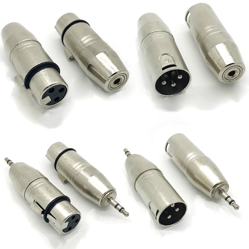 1PCS XLR 3 Pin Female Jack to 3.5mm Female & Male 1/8