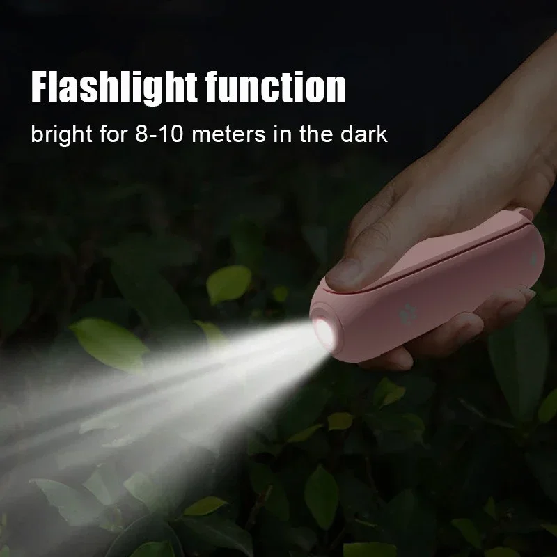 New Folding Small Electric Fan Mute Can Be Used As A Flashlight USB Rechargeable Camping Portable Mini Air Conditioner