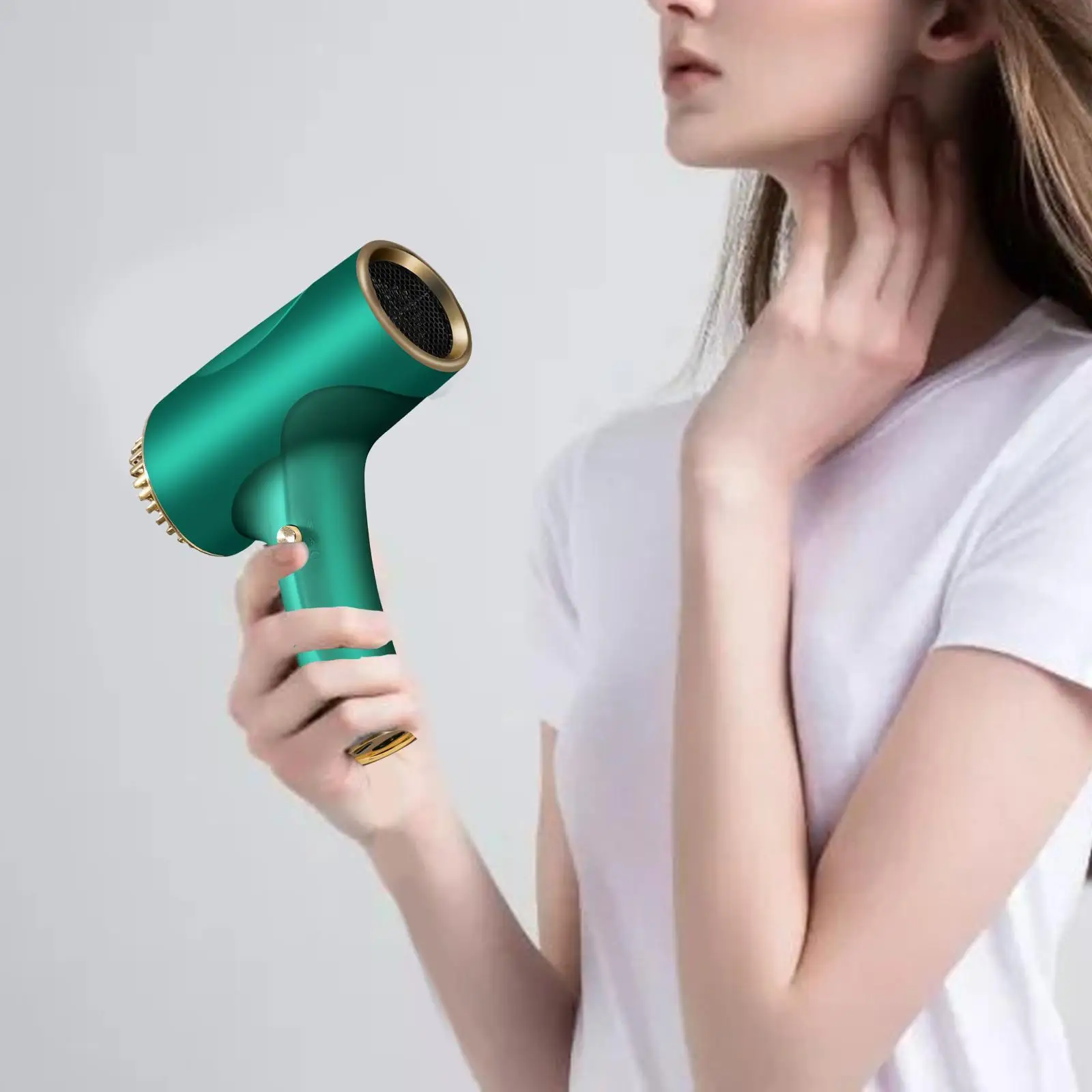 Hair Dryer Adjustable Temperature 500W Lightweight Fast Drying Hair Protective Blow Dryer for Hotel Salon Home Travel Women Men