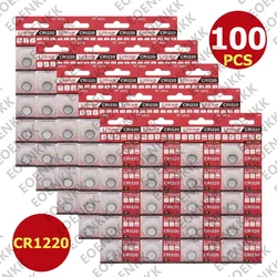 100 Pcs High Capacity New  CR1220 Batteries Lithium Coin Cell CR 1220 Battery for watches healthcare devices Calculator etc 3V