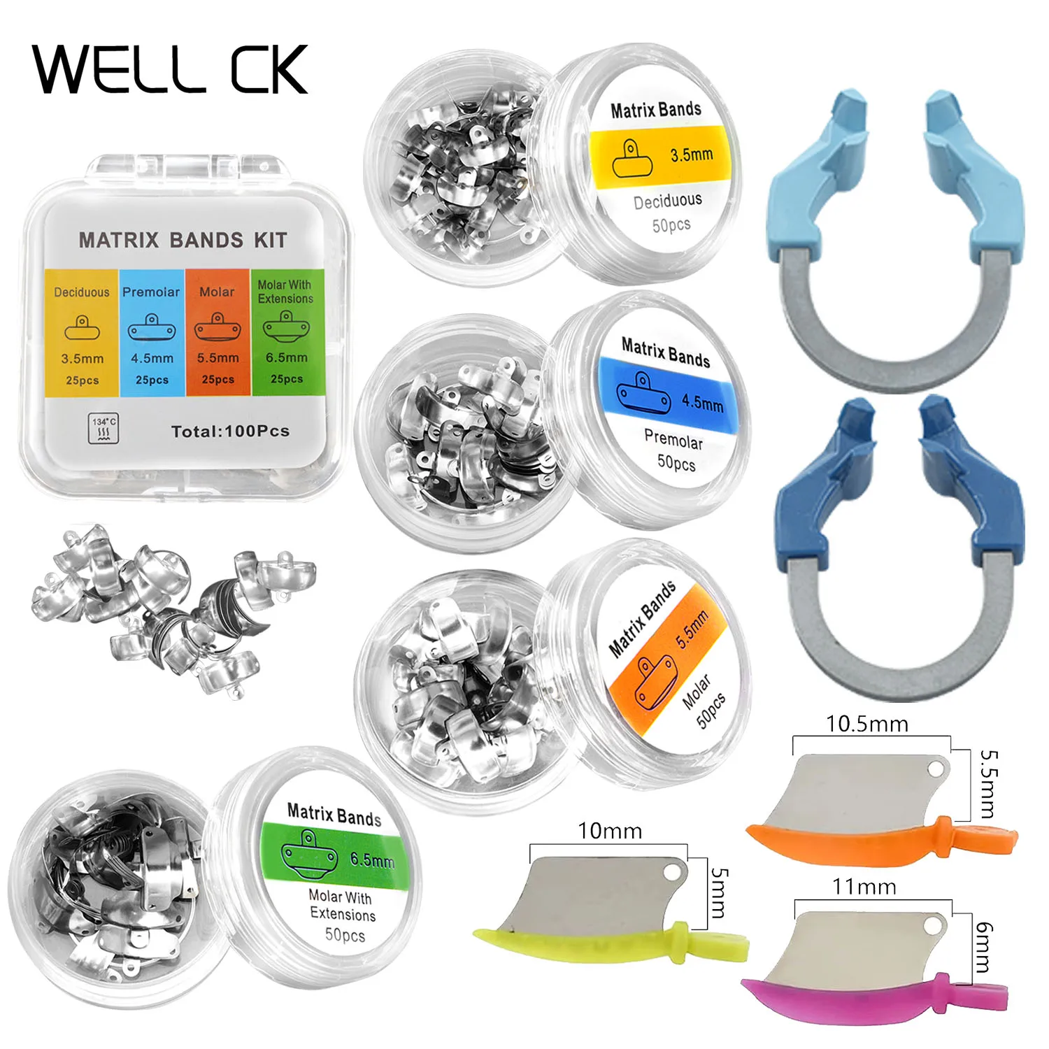 

Dental Matrix Bands Clamp Nickel Titanium Clamping Ring Dental Wedge Composite/Anterior/Composite/Interdental/With Metal Wedges