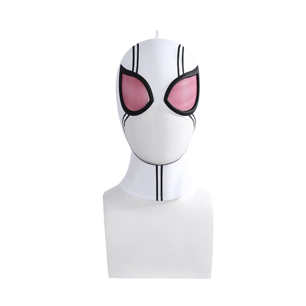 Sexy Gwenpool Gwen Poole Cosplay Fort Pink Ghost Costume High Quality Leather Jumpsuit Shoes Props Mask Set Party Woman