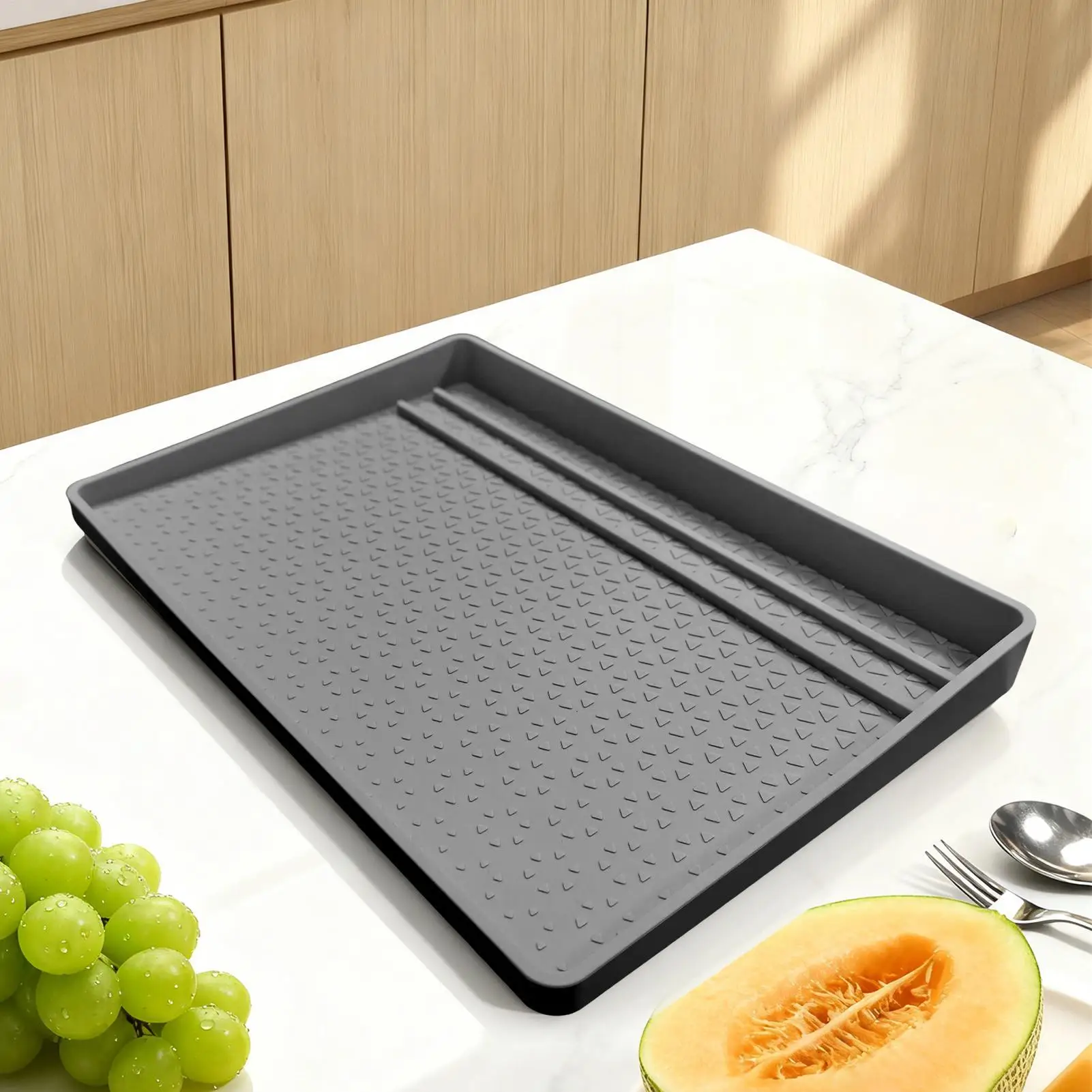 Multi-Purpose Trays Silicone Powder Pressing Storage Pad Tableware Mat Waterproof Non-slip Bar  Heat-resistant Storage Tray