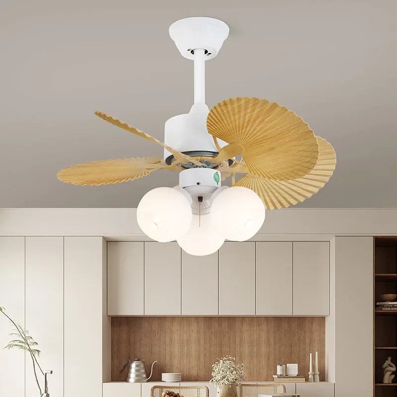 

TINNY Nordic Modern Color Fan Light Fashion Art Living Room Restaurant Bedroom Children's room LED Remote Electric Fan Light