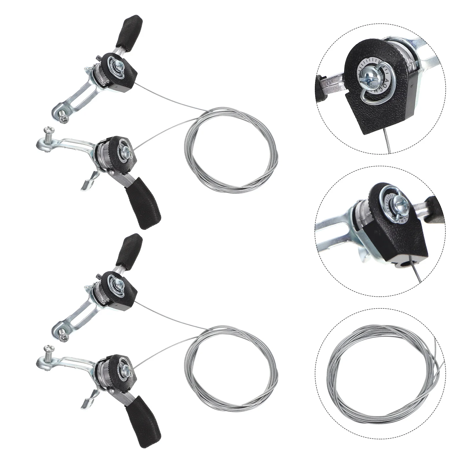 

2pcs Split Aluminum Thumb Shifter For Bicycle Mountain Road Foldable Bike Durable Metal Shift Levers Replacement Bike Parts