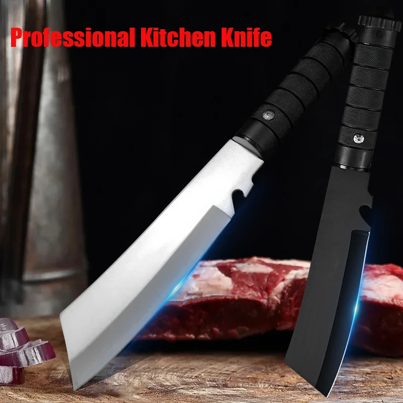 Forged Boning Knife with Cover Stainless Steel Chef Butcher Cleaver Meat Fish Fruit Knife Professional Kitchen Knife