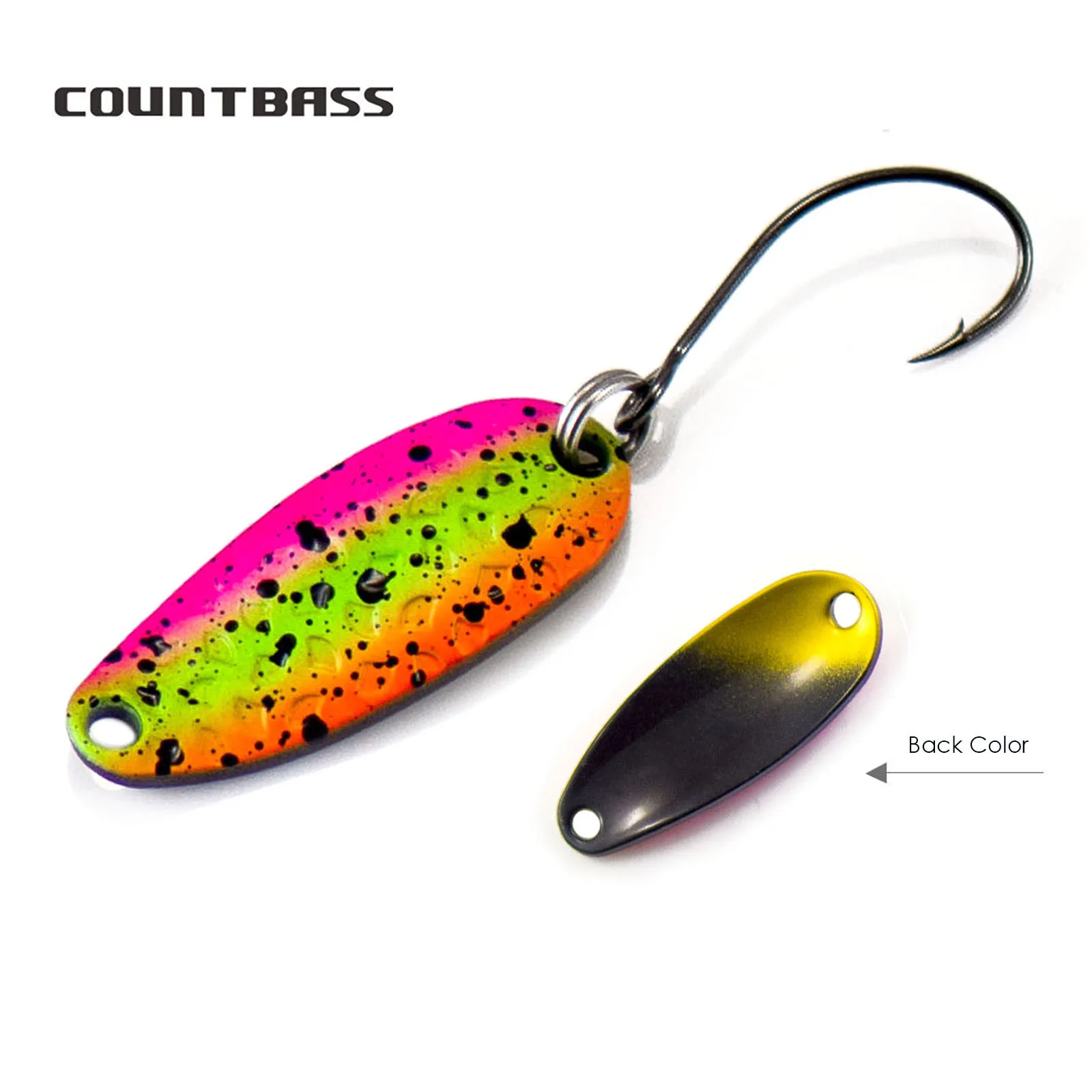 COUNTBABSS Brass Casting Spoon With Single Hook 3.5g  1/8oz Salmon Trout Pike Bass Fishing Lures, Crappie Fish Bait