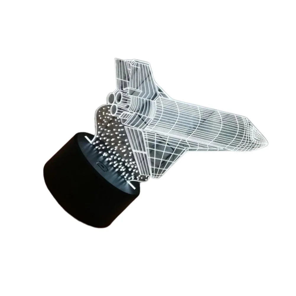 ضوء ليلي LED ثلاثي الأبعاد مع ألوان تعمل باللمس، مصباح بصري ثلاثي الأبعاد من الأكريليك قابل للتغيير لإضاءة سطح المكتب وممر الغرفة