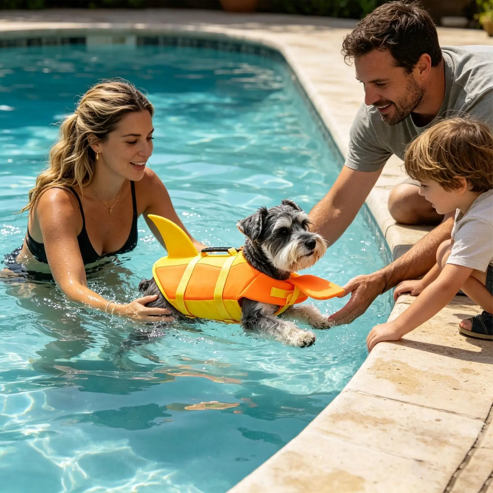 Dog Swim Vest Quick-Drying High Flotation With Handle Breathable Dog Water Vest For Small Medium Breeds Poodle Bulldog Dachshund