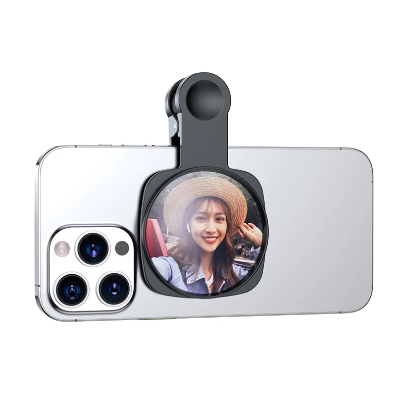 Smartphone Camera Mirror Reflection Clip Kit Portable Mobile Phone Camera Mirror Clip With Storage Bag Phone Rear Selfie Mirror