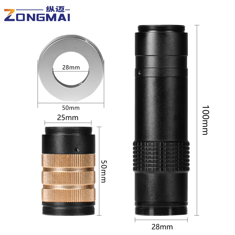 High Definition Telecentric Large Field Of View  Long Working Distance Optical Lens Continuous Magnification Microscope Lens