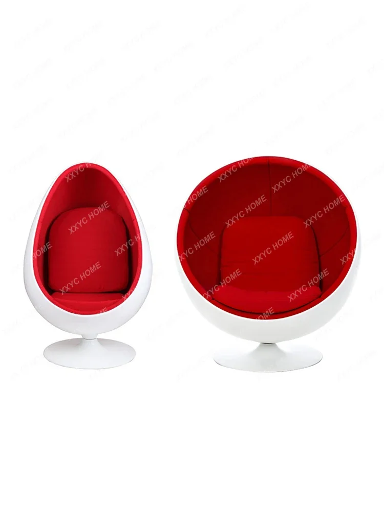 Customized Fiberglass Semicircle Spherical Ball Soft Bag Leisure Egg Shell Sofa Chair Stool