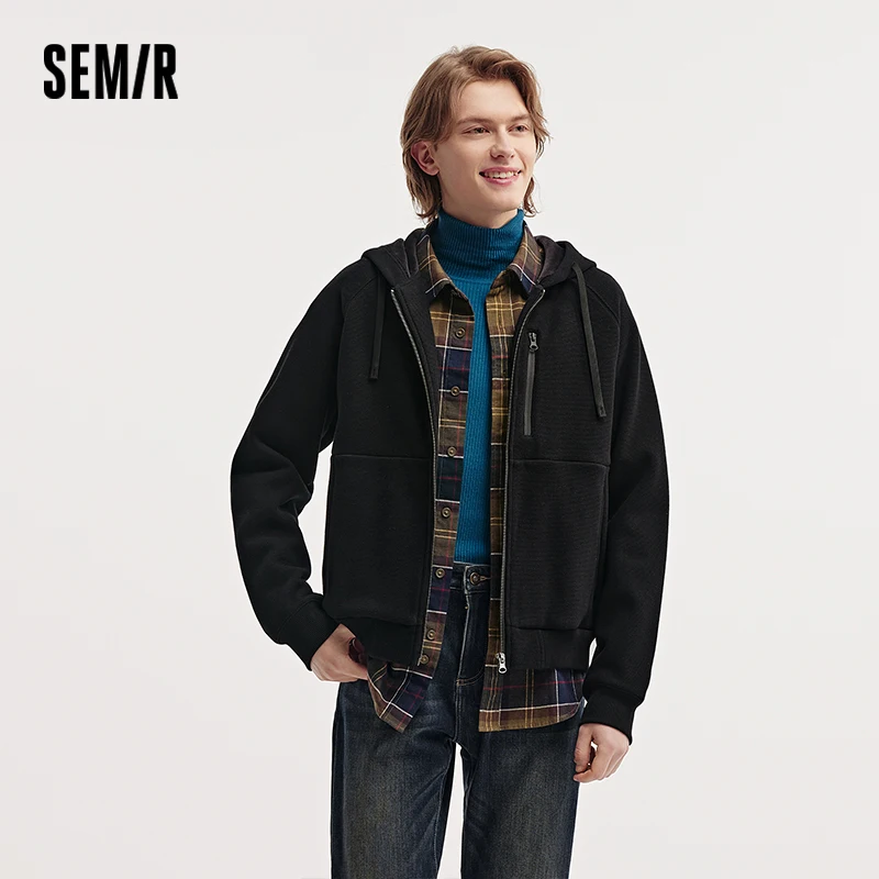 

Мужская куртка Semir, тяжелая текстурированная однотонная пара, универсальная зимняя мужская одежда 2025 года, куртки