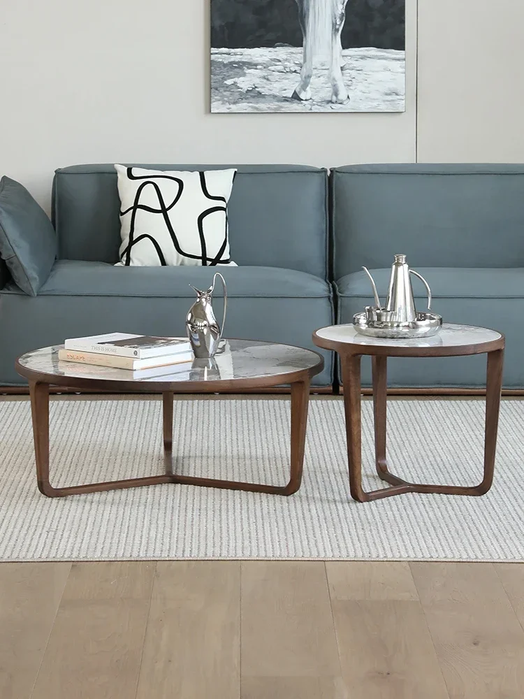 Nordic round Tea Table Living Room Italian Light Luxury Home Small round Side Table