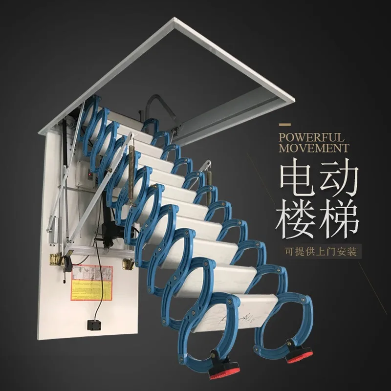 Telescopic stairs Villa loft ladder Invisible folding ladder Electric telescopic ladder