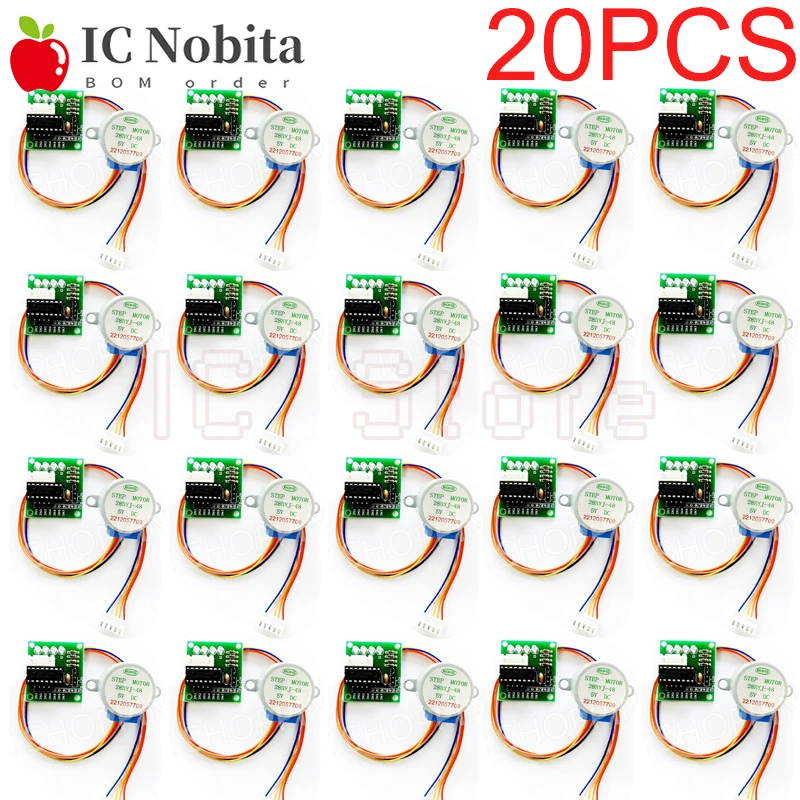 

20PCS ULN2003 Stepper Motor Driver Board 5V 4-Phase 28BYJ-48 DC Gear Step Stepper Motor PIC MCU