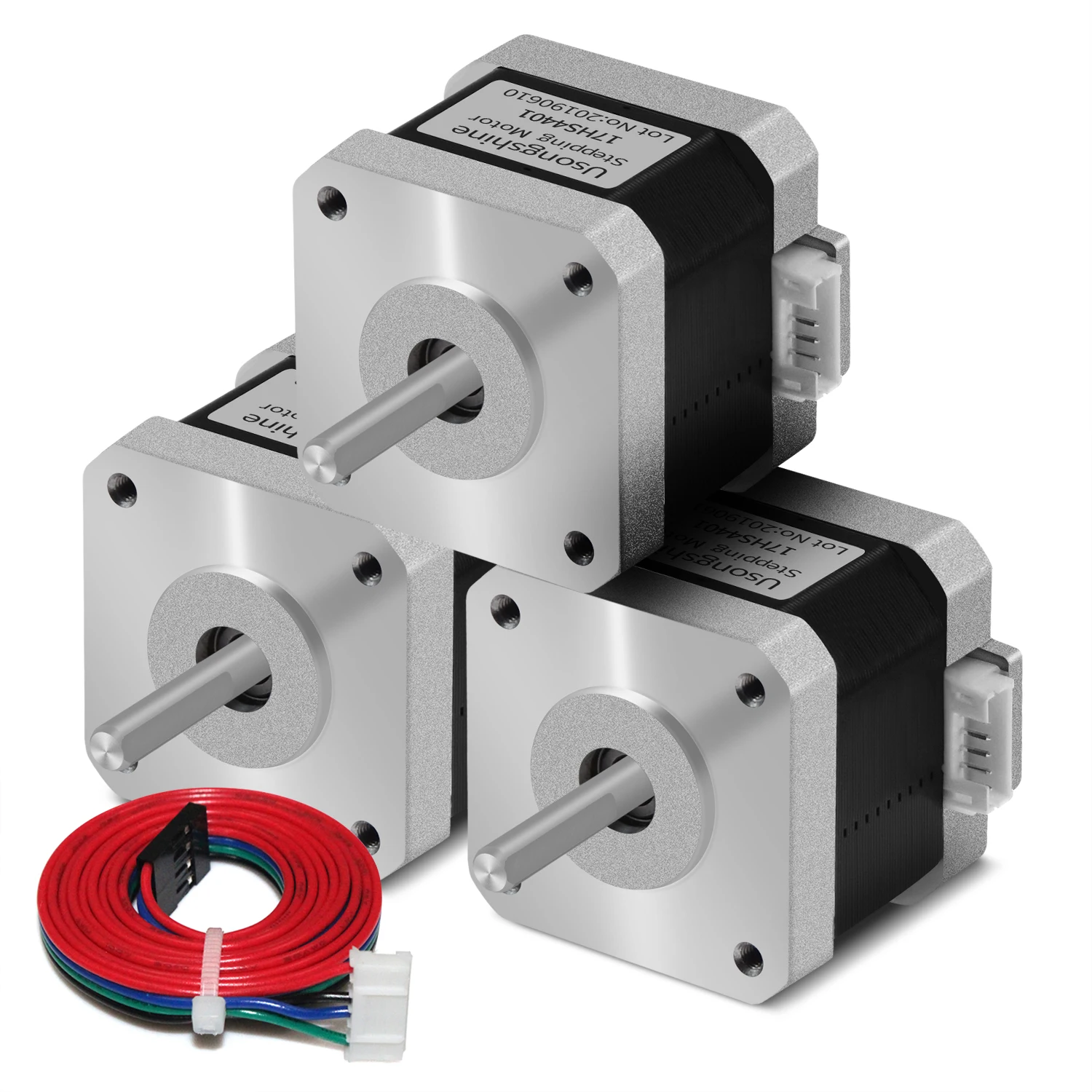 5Pcs Usongshine Nema17 Stepper Motor 17HS4401 1.5A 42N.cm 42BYGH 4 Lead For 3D Printer CNC Milling Machine Laser Engraver