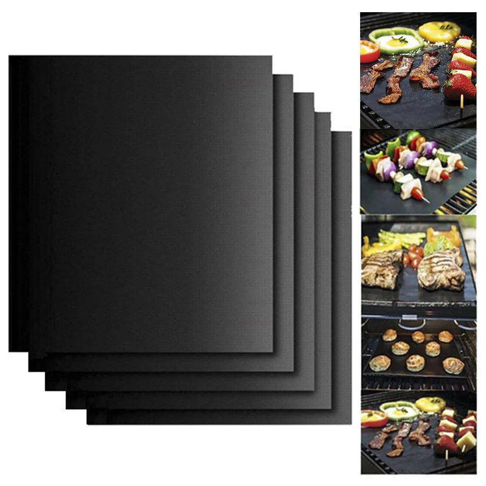 Non-Stick BBQ Grill Mat Baking Mat Cooking Reusable Barbecue Grilling Sheet Heat Resistance Easily Cleaned Kitchen Tools