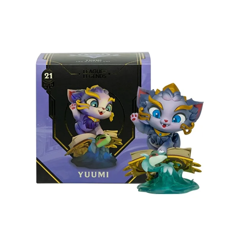 Original LOL League of Legends The Magical Cat Yuumi Game Statues Magic Cat Anime Action Figures Collectible Model Toys Gift
