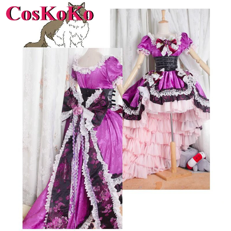 CosKoKo [personalizado] Yakumo Yukari Cosplay Anime juego Touhou proyecto disfraz precioso dulce vestido Formal fiesta ropa de juego de rol