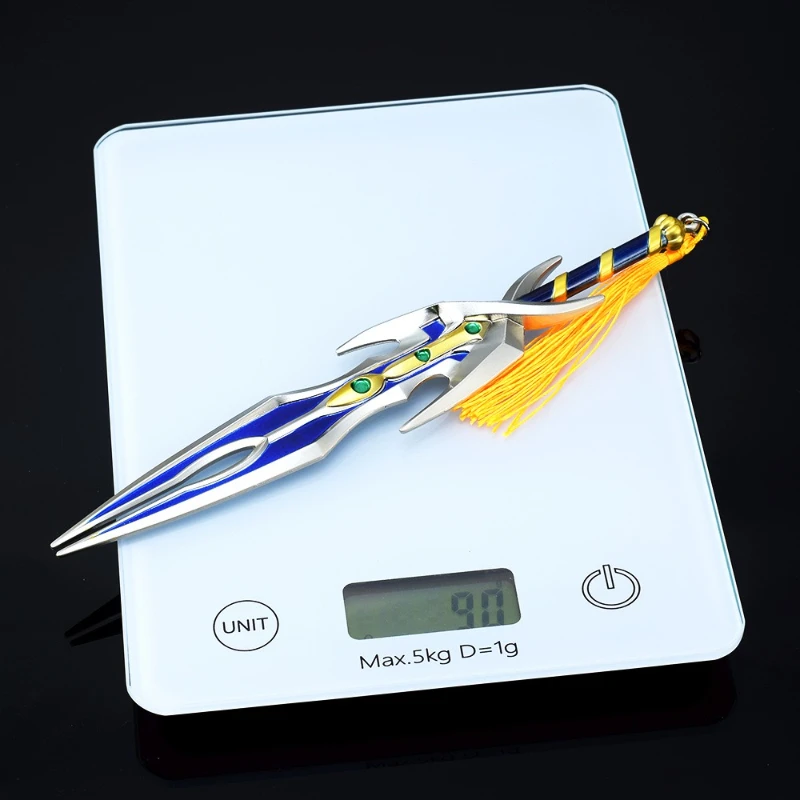 21 cm/8,26 in König der Herrlichkeit Spiel Peripheriegeräte Berühmte Schwert Sifu Chinesische Waffe Modell Spielzeug Schwert Metall Handwerk Desktop ornamente Geschenke