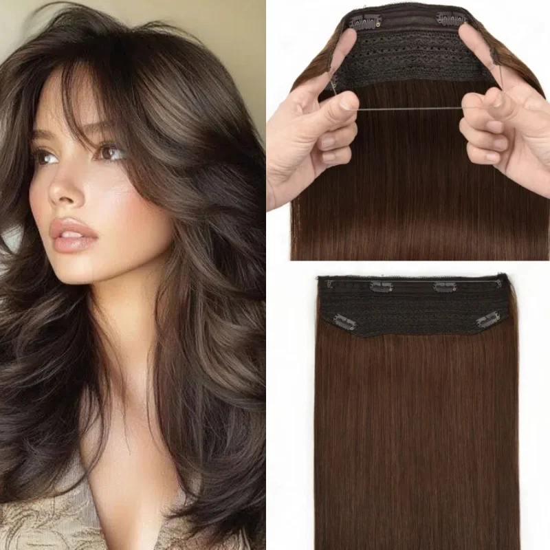 human-hair-one-piece-fish-line-extensions-12-26-inch-natural-black-for-a-flawless-center-part