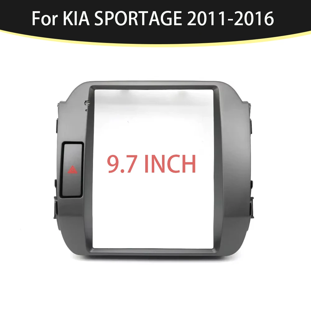 

9,7-дюймовый 2-диночный автомобильный радиоприемник для KIA SPORTAGE 2011-2016, мультимедийная рамка в стиле Tesla, видеоплеер, навигационная DVD-панель, отделка