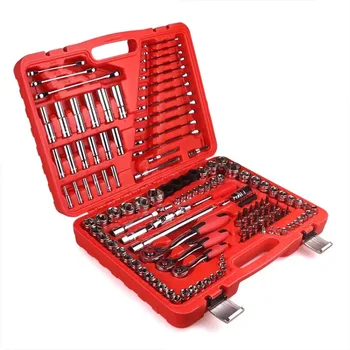 Heavy Duty 3/4 Auto Repair Toolbox CR-V Ratchet Combination Auto Sleeve Wrench Set